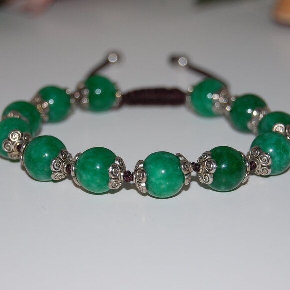 Large Stone Beads Bracelet,10mm Beads,Shamballa Beads Bracelet - Picture 1 of 2